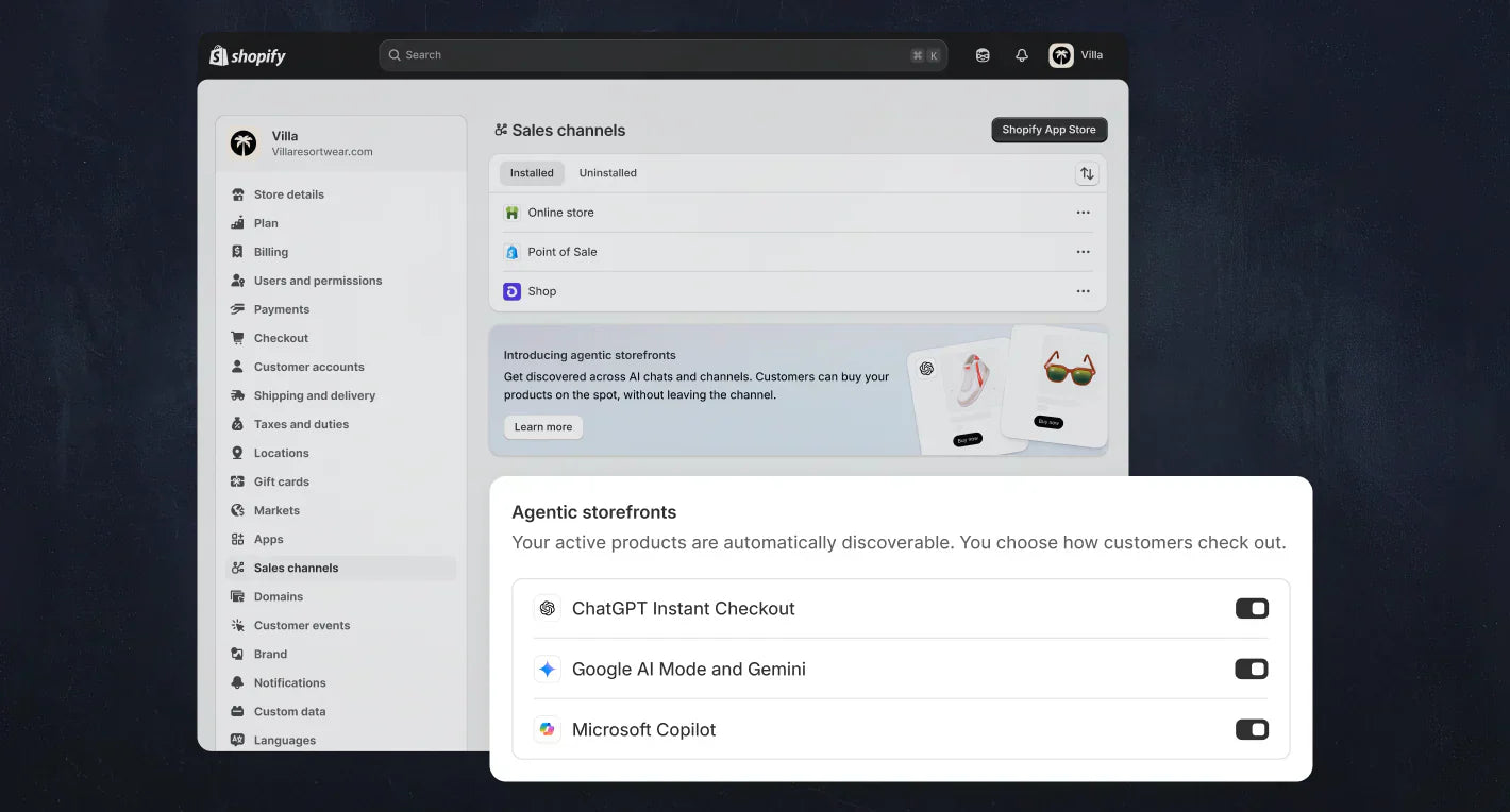 Agentic Commerce mit Shopify